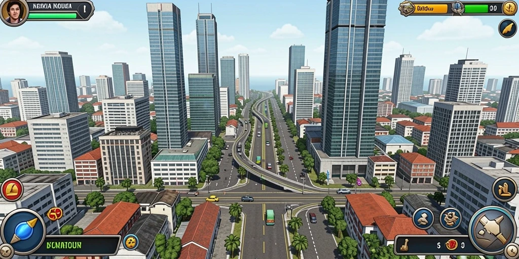 Tangkapan layar interaksi multiplayer antar pemain.